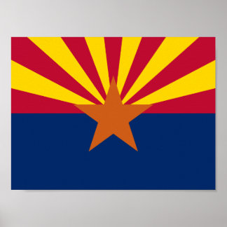 Arizona Statlig flagga Poster