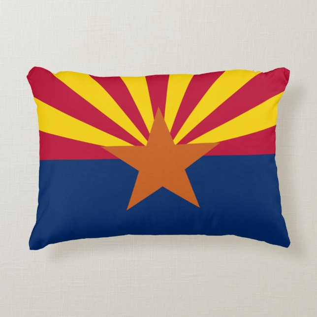 Arizona Statlig flagga Prydnadskudde (Framsidan)