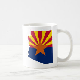 Arizona Statlig flagga Retro Sunset Desert Vibes Kaffemugg