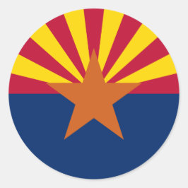 Arizona Statlig flagga Runt Klistermärke