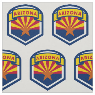 Arizona Statlig flagga Shield Tyg