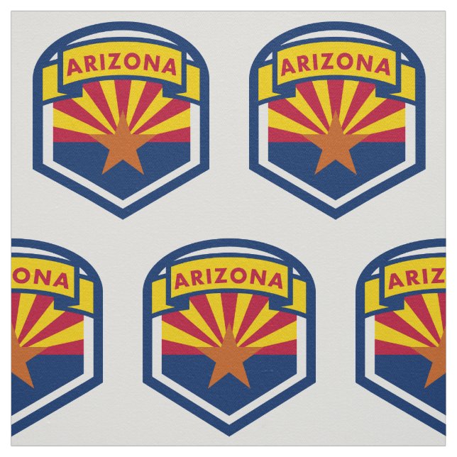 Arizona Statlig flagga Shield Tyg (Provkarta)