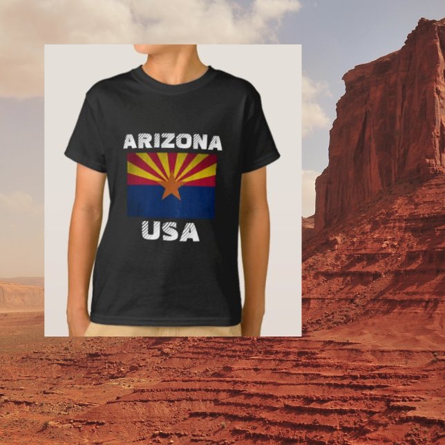 Arizona Statlig flagga Starburst USA T-Shirt (Skapare uppladdad)