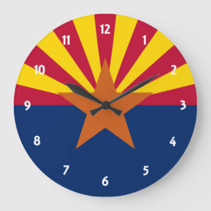Arizona Statlig flagga Stor Klocka