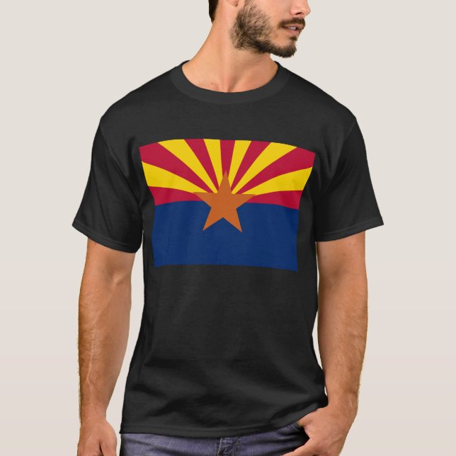 Arizona Statlig flagga T Shirt (Framsida)