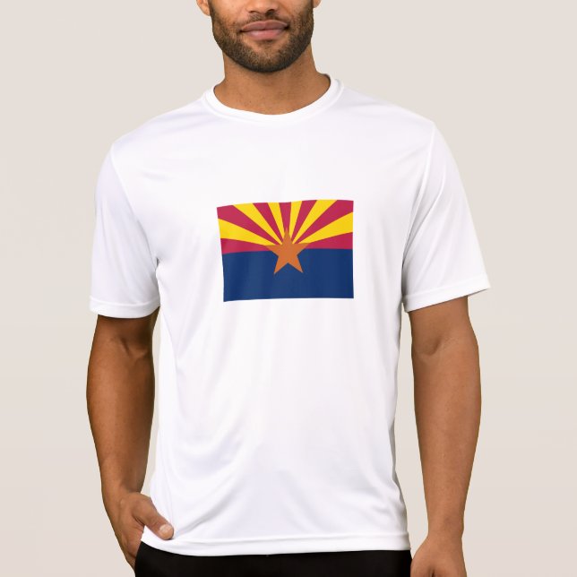 Arizona Statlig flagga T Shirt (Framsida)