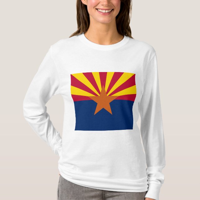 Arizona Statlig flagga T Shirt (Framsida)