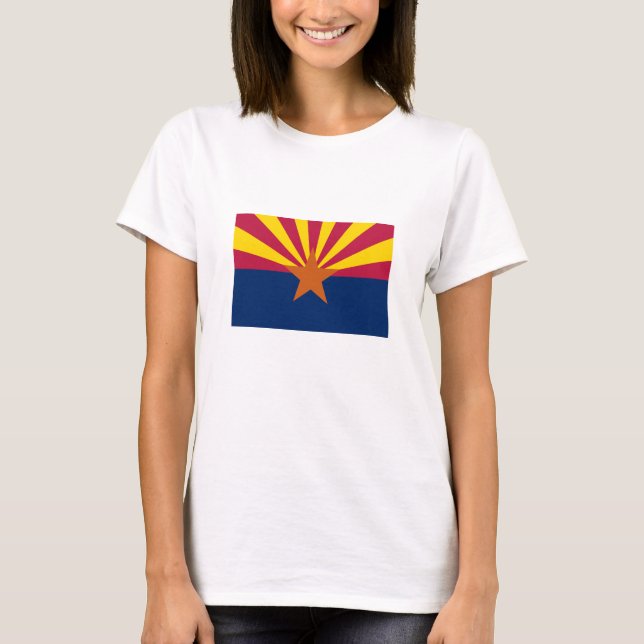Arizona Statlig flagga T Shirt (Framsida)