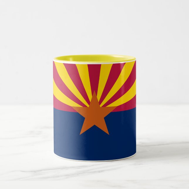 Arizona Statlig flagga Två-Tonad Mugg (Center)