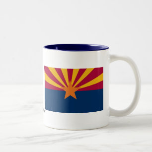 Arizona statlig flagga Två-Tonad mugg
