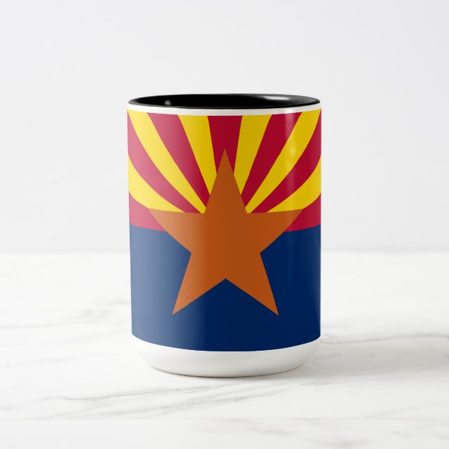 Arizona Statlig flagga Två-Tonad Mugg (Center)