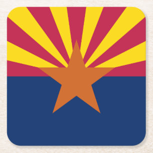 Arizona Statlig flagga Underlägg Papper Kvadrat