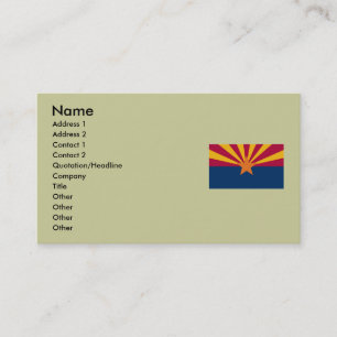Arizona statlig flagga visitkort