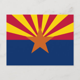 Arizona Statlig flagga Vykort