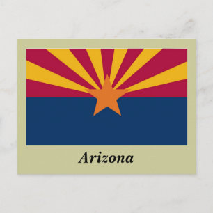 Arizona Statlig flagga Vykort