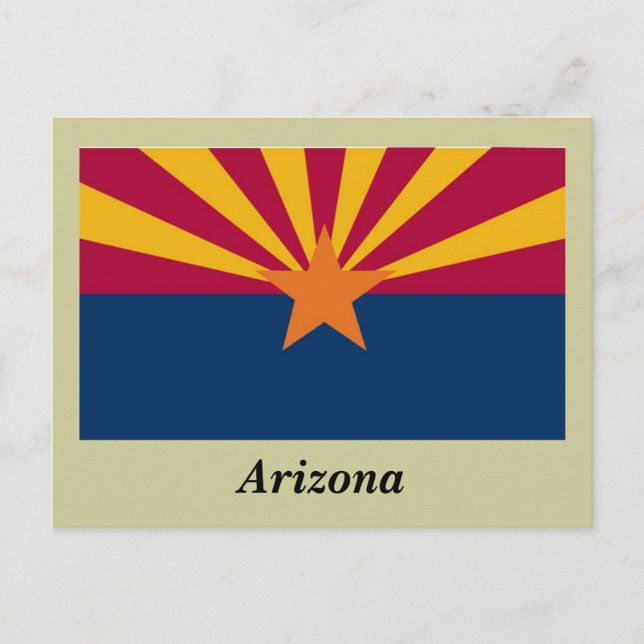 Arizona Statlig flagga Vykort (Framsida)