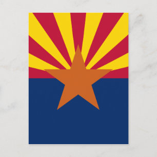 Arizona Statlig flagga Vykort