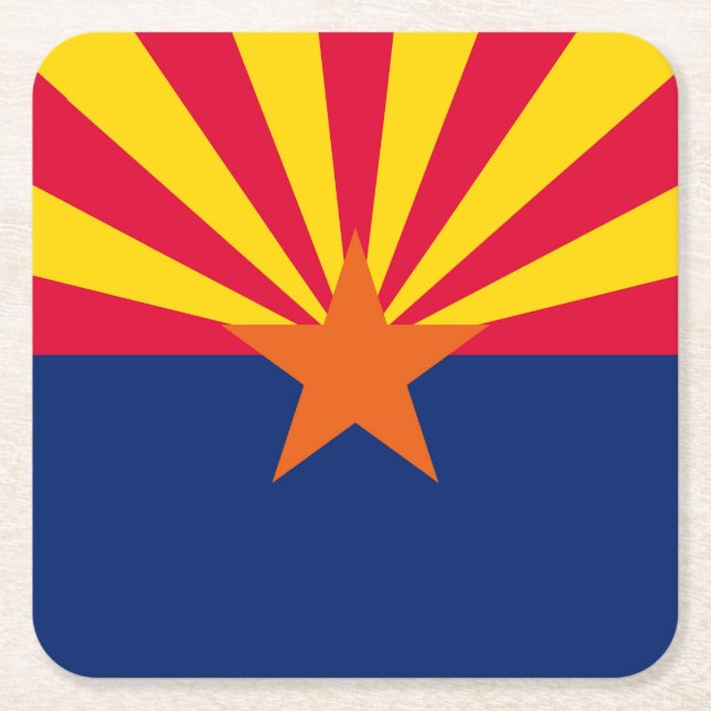 Arizona statlig flaggadesign underlägg papper kvadrat (Framsidan)