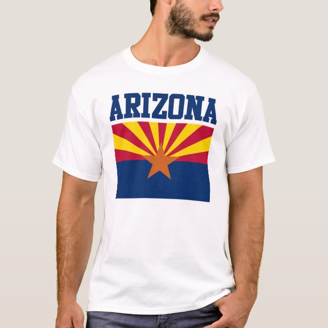 Arizona statlig flaggaT-tröja Tee (Framsida)