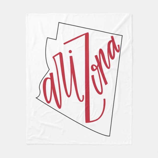 Arizona | statlig typografidesign fleecefilt (Framsidan)