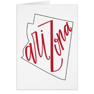 Arizona statlig typografidesign hälsningskort
