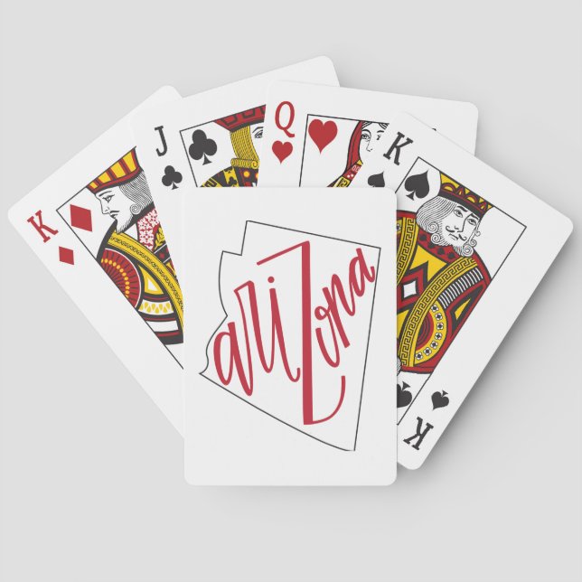 Arizona | statlig typografidesign spel kort (Baksidan)