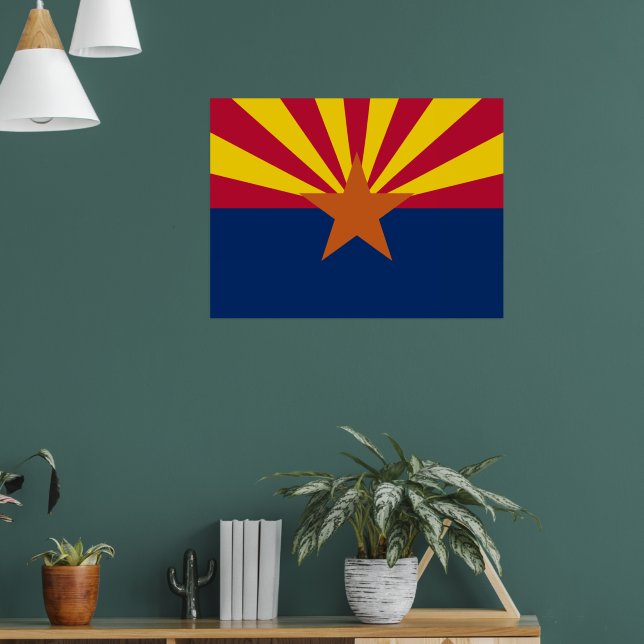 Arizona statsflagga poster (Vardagsrum 1)