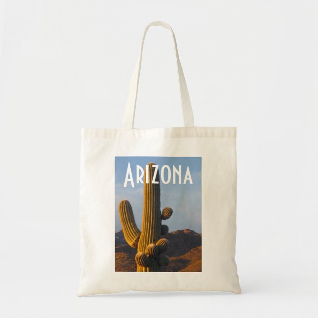Arizona Sunlit Saguaro Bag Tygkasse (Framsidan)