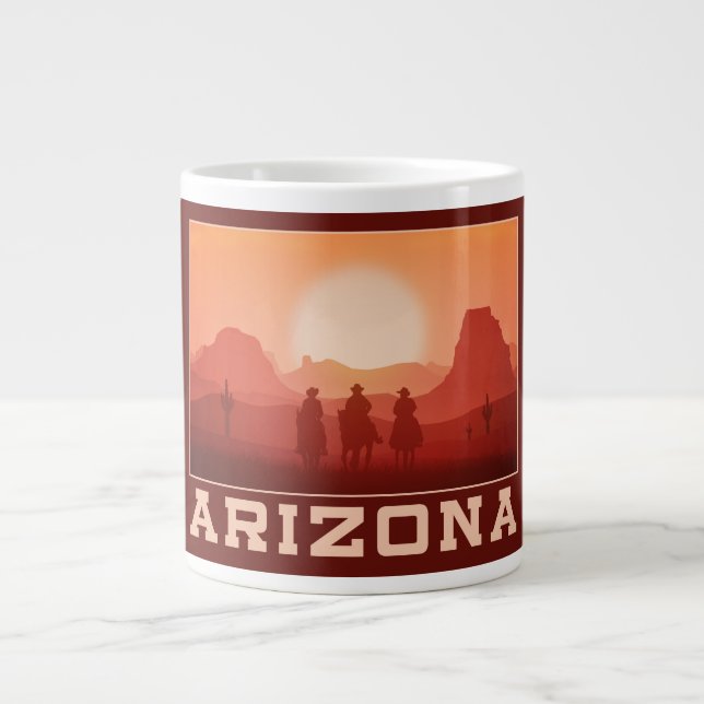Arizona Sunset anpassningsbar monogram jumbo mugg (Framsidan)
