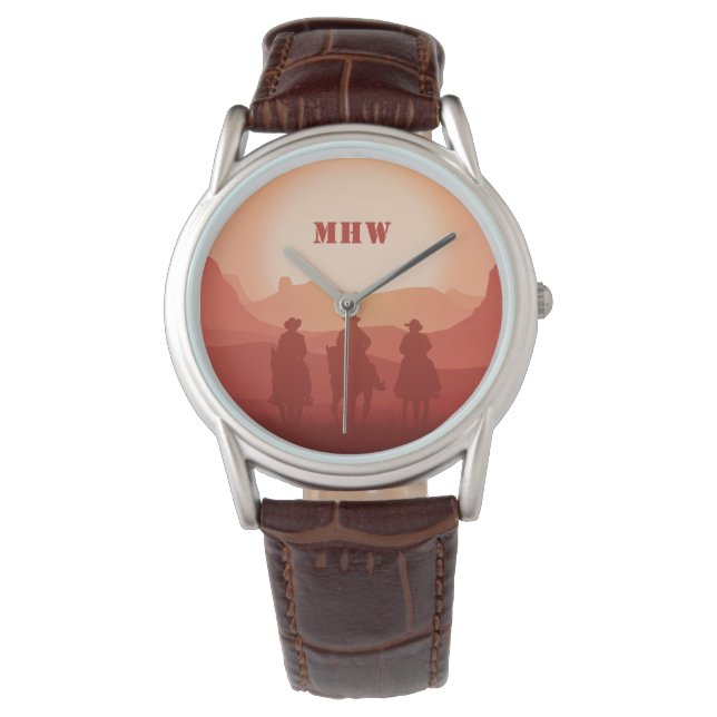 Arizona Sunset anpassningsbar monogram klockor (Framsida)