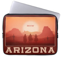 Arizona Sunset anpassningsbar monogram laptop slee