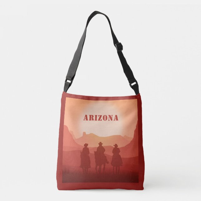 Arizona Sunset anpassningsbar textsäckar Axelväska (Baksida)