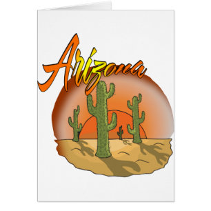 ARIZONA Sunset Cactus Hälsningskort