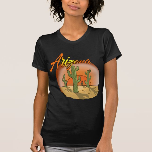 ARIZONA Sunset Cactus T-shirt (Framsida)