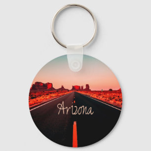 Arizona Sunset Desert Red Sten Nyckelring