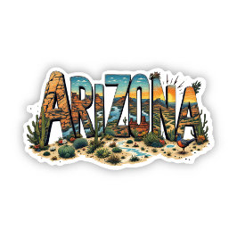 Arizona Sunset Desert Sticker | Arizona Sticker Klistermärken