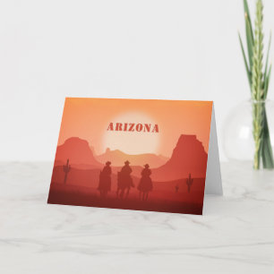 Arizona Sunset-hälsningskort för anpassningsbar Kort