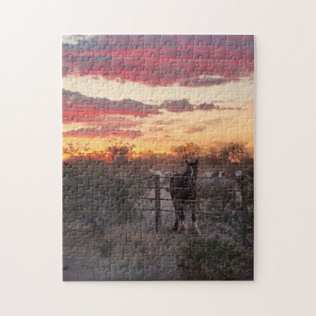 Arizona Sunset Horse Pussel (Vertikal)