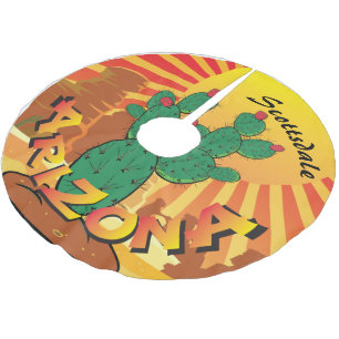 ARIZONA Sunset Prickly Pear CHANGE TOWN Julgransmatta Borstad Polyester