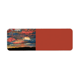 Arizona Sunset Returadress Etikett
