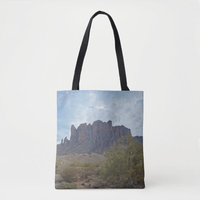 Arizona Superstition Mountain Photo Southwest Tygkasse (Framsida)