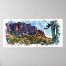Arizona Superstition Mountain Saguaro Cactus