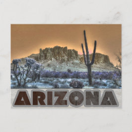 Arizona Superstition Mountains Travel Photo Postca Vykort