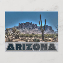 Arizona Superstition Mountains Travel Photo Vykort