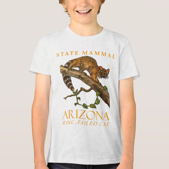 Arizona Territorium Mammal the Ring-Tail Cat T Shirt (Framsida)