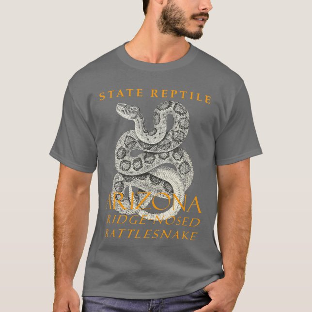 Arizona Territory Reptile the Ridge-Nged Snake T Shirt (Framsida)