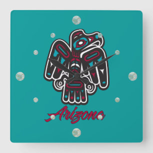 Arizona Thunderbird Wall Clock Fyrkantig Klocka