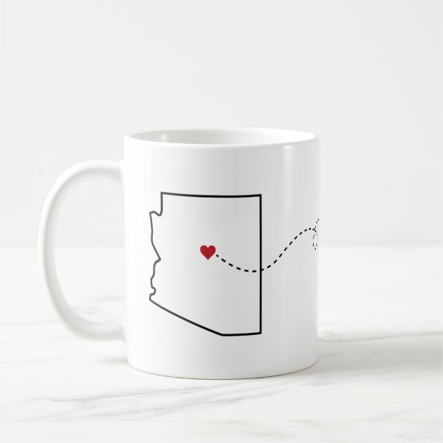 Arizona till Colorado - Heart2Heart Coffee Mugg (Vänster)