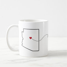Arizona till Georgien - Heart2Heart Coffee Mugg