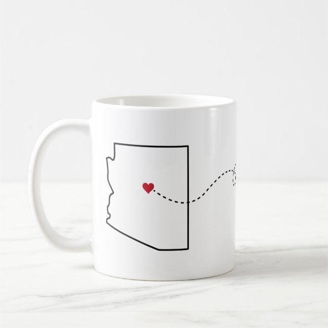 Arizona till Iowa - Heart2Heart Coffe Mugg (Vänster)